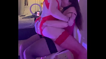 Preview 4 of Bhabi Or Debor Namak Datti Xxx - Wife with Big Tits Cheats On Her Husband By Fucking A Bitch In Stockings