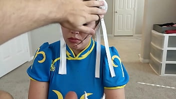 Preview 3 of Gay Anal Train - Halloween - Chun Li is and must now suck dick and get covered in cum as punishment