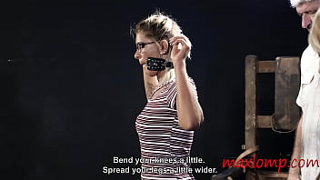 Preview 4 of Ass Fist Cumshot - Blue Eyed Brunette is Humiliated by Master