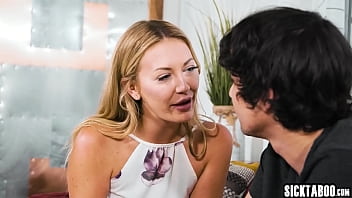 Preview 3 of Mom And Daughter One Boy Xxx - Wet blonde stepsister Adira Allure fucks a perverted stepbro with huge dick