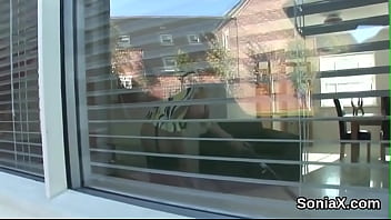 Preview 3 of Tranny Anal Dp - Cheating english milf lady sonia shows off her giant breasts