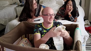Preview 2 of Xvxx Movie - Opening rare Japanese BB Diapers with Kinkydreamzzz