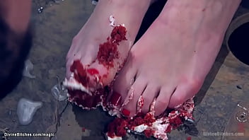 Preview 4 of Anneporno Konuluporno - Femdoms pegging men in Halloween party