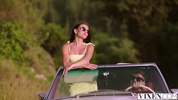 Preview 2 of Anal Machine Brutal Dildo - VIXEN Beautiful Stefany has passionate affair on road trip