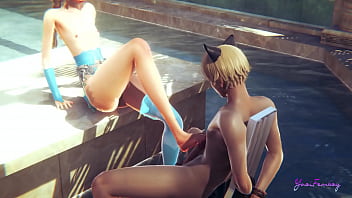 Preview 4 of Bbw Kendra Kok - Disney Frozen Yaoi - Can Elsa Femboy make him cum with just his limbs - Sissy Japanese Asian Manga anime game porn gay