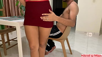 Preview 1 of Fucking Kraken - mi joven madrastra se quita las ganas conmigo cuando mi papa se ba&ntilde_a