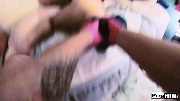 Preview 1 of India Sexy Gril - siouxsie q trys to fit the whole thing inside of him massive toy insertion