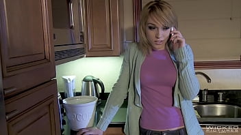 Preview 1 of Sunny Lione And Dog - Wicked - Big Tittied Blonde Fucked By Ghostface Stand-in