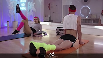 Preview 2 of Natalie Comroe - I did not know that my female trainer had a cock!