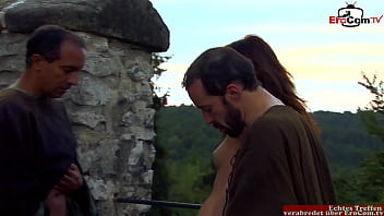 Preview 3 of Teen Real Rape - Skinny brunette in leather boots gets fucked in a Gangbang
