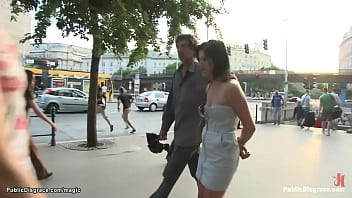 Preview 1 of Cats Pussy - Trapped in stock slut public fucked