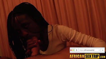 Preview 2 of Theater Cina - Fit ebony hottie high on big cock and cum afterparty