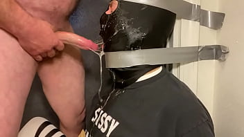 Preview 3 of New Puran Sixcom - Immobilized faggot getting throat fucked by straight alpha