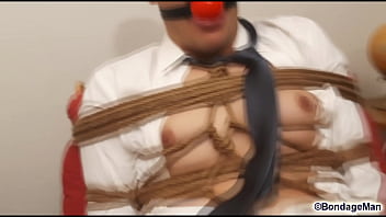 Preview 1 of Tamil Anty Sex Video Com - Don&#039_t miss Samuel Hodecker tied up and ballgagged/tapegagged being jacked off