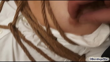 Preview 4 of Tamil Anty Sex Video Com - Don&#039_t miss Samuel Hodecker tied up and ballgagged/tapegagged being jacked off