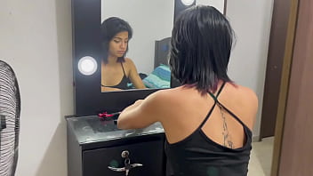 Preview 1 of Sara Jay Lesbian Anal - Mi hermanastra descubre que soy adicto al porno y me quita las ganas con el mejor sexo duro para bajarme la calentura.