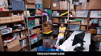 Preview 1 of Hartz 4 - Tiny Blonde Teen Thief Caught Shoplifting Fucks Her Way To Freedom - Catarina Petrov,  Wrex Oliver