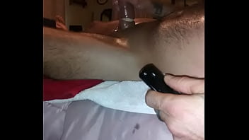 Preview 1 of Wife N Brother - Playing with my big cock alone