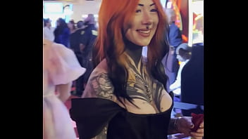 Preview 4 of Brjen Forner Fuking New Year - #AVN2025 who is this beauty with split tongue?)