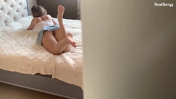 Preview 1 of Maria Folla - I spy on my stepsister and fuck her (FeralBerryy)