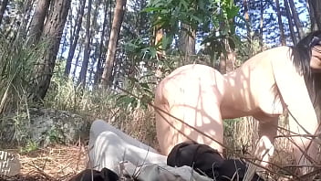 Preview 4 of Brother Sitter And A Cock - ACOMPA&Ntilde_O A LA PUTA TIERNA DE MI HERMANASTRA AL BOSQUE Y ELLA SE MASTURBA!!!