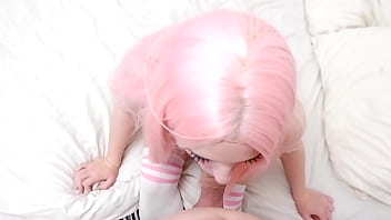 Preview 2 of Sleeping Relative Sex - Fucked tits and cum on the face of a cute BubbleGum girlfriend
