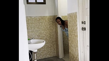 Preview 4 of Bonsage Tits - Shy Latina Maid Fucks Her Boss and Makes Him Cum - Leyne Rodriguez
