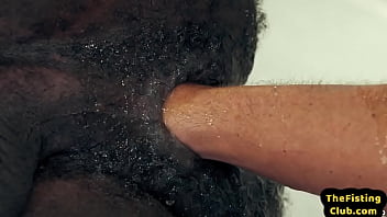 Preview 3 of Angelica Abby Hd - Skinny DILF licks ass before fisting muscled black dude