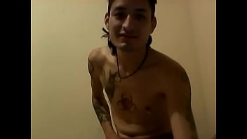 Preview 1 of Hole Japan - 003 Tatooed Skinny Guy Masturbate