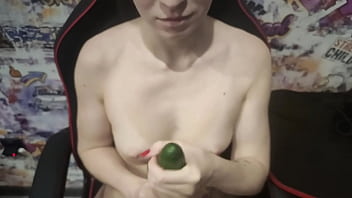 Preview 1 of Brazzers Models - Having fun with a cucumber