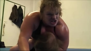 Preview 3 of Enforced Sissy - The Neckscrew Bottleopener Headscissor Hold in Mixed Wrestling