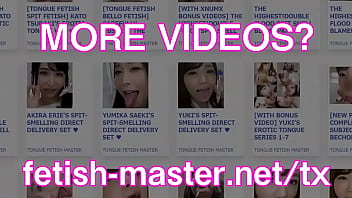 Preview 3 of Amazing Redt - Japanese Asian Tongue Spit Face Nose Licking Sucking Kissing Handjob Fetish - More at fetish-master.net