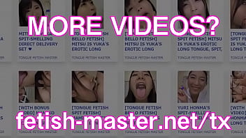 Preview 4 of Amazing Redt - Japanese Asian Tongue Spit Face Nose Licking Sucking Kissing Handjob Fetish - More at fetish-master.net