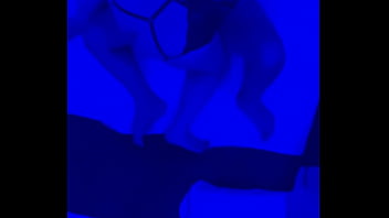 Preview 3 of Jerking Off Shemale - Best Host Lady Blue Light