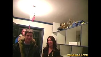 Preview 1 of Hubby Wanks While Wife Is Fucked - Dudes Fucked foursome with Hot Babe