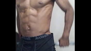 Preview 3 of Raped5 - Workout at work while waiting to empty huge truck getting oiled up and sweaty