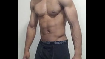 Preview 4 of Raped5 - Workout at work while waiting to empty huge truck getting oiled up and sweaty