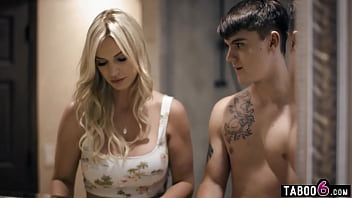 Preview 1 of Audrey Bitoni Armpits - Huge boobs new stepmom MILF Rachel Cavalli got cozy with her stepson