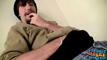 Preview 1 of Nina Devon Vs Charlie Mac - Straight thug Samuel Phatom cums on himself while jerking