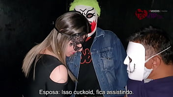 Preview 4 of Hot Arbi - Cristina Almeida bebendo leitinho de desconhecidos. Especial de halloween 2021 no cine ouro | Cinema 6