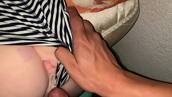 Preview 1 of Pashtoan Xnxx - opening the ass of this slim young girl with a perfect ass with a dress on one side and a thick cock in her ass - Pov Anal