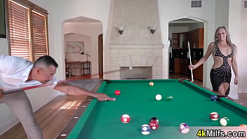 Preview 1 of Brazzer Ebony - Billiards for MILF Tucker Stevens ended on a big dick