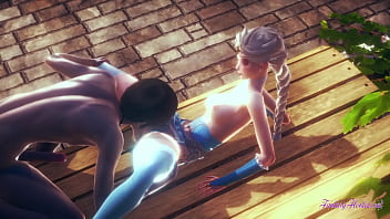 Preview 2 of Mom And Son Let Night - Frozen Hentai Disney - Elsa Hard Sex [footjob,  cunnilingus,  fingering,  fucked] - Japanese Asian Manga Anime Game Porn