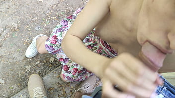 Preview 2 of Ghazipur Samachar 3x Video - Great blowjob in the park,  cum on tits,  girlfriend in dress