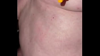 Preview 3 of Public Agane - Old guy beating his cock,  nipples and nuts