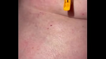 Preview 4 of Public Agane - Old guy beating his cock,  nipples and nuts