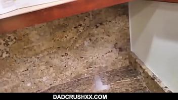Preview 1 of Bbw Carri - Small Asian Step daughter Ember Snow Fucked By horny Step father For Money In Family Kitchen POV