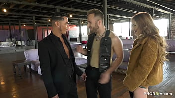 Preview 2 of Girl Get Raoed - Bi threesome in an industrial loft - Vanessa Vega,  Joel Someone,  Cesar Xes
