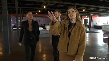 Preview 1 of Girl Get Raoed - Bi threesome in an industrial loft - Vanessa Vega,  Joel Someone,  Cesar Xes