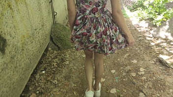 Preview 1 of Russian X Movie - Public blowjob from a beauty in a dress,  showed itself!